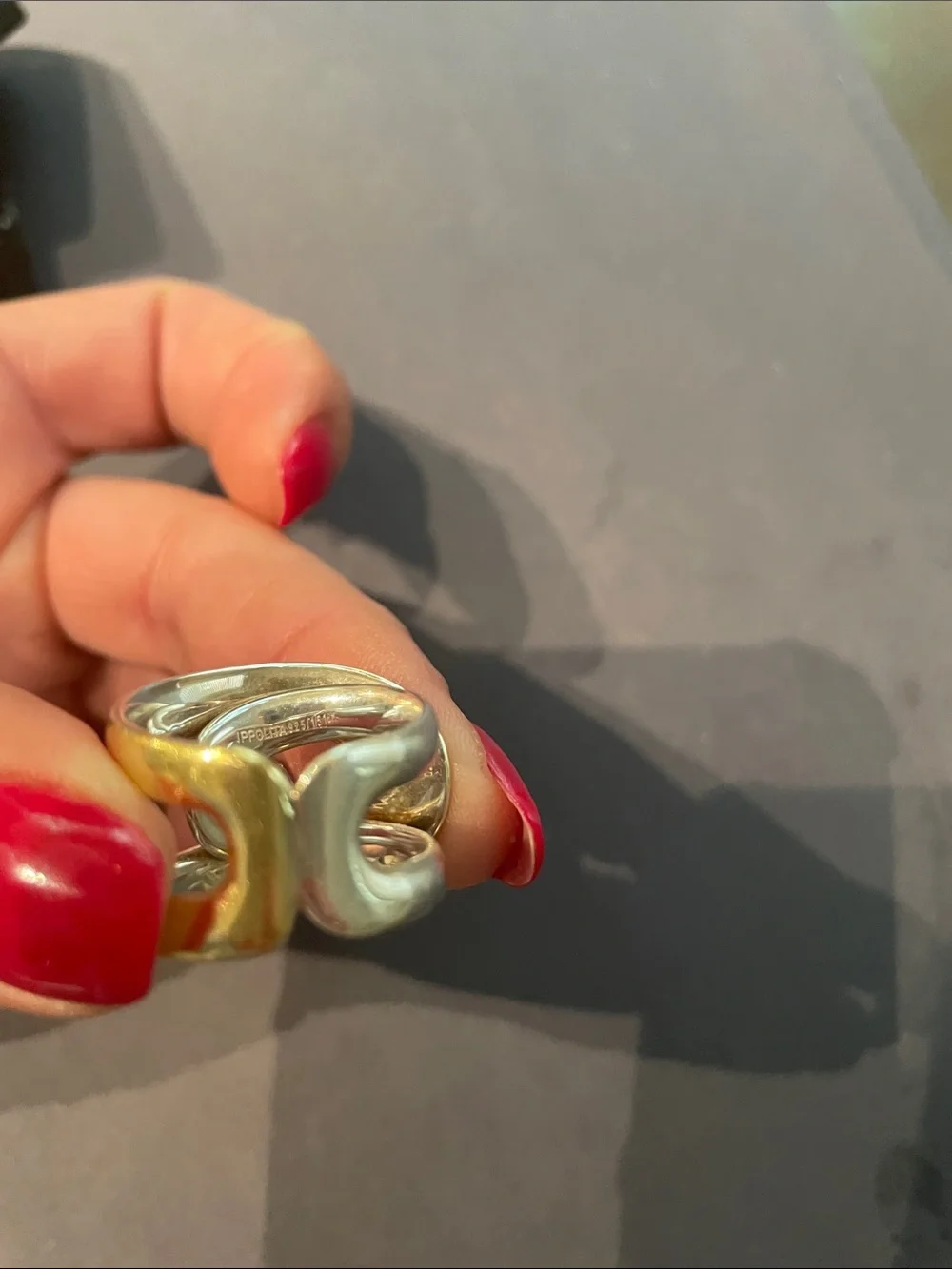 Ippolita Chimera Cherish ring with pave diamonds